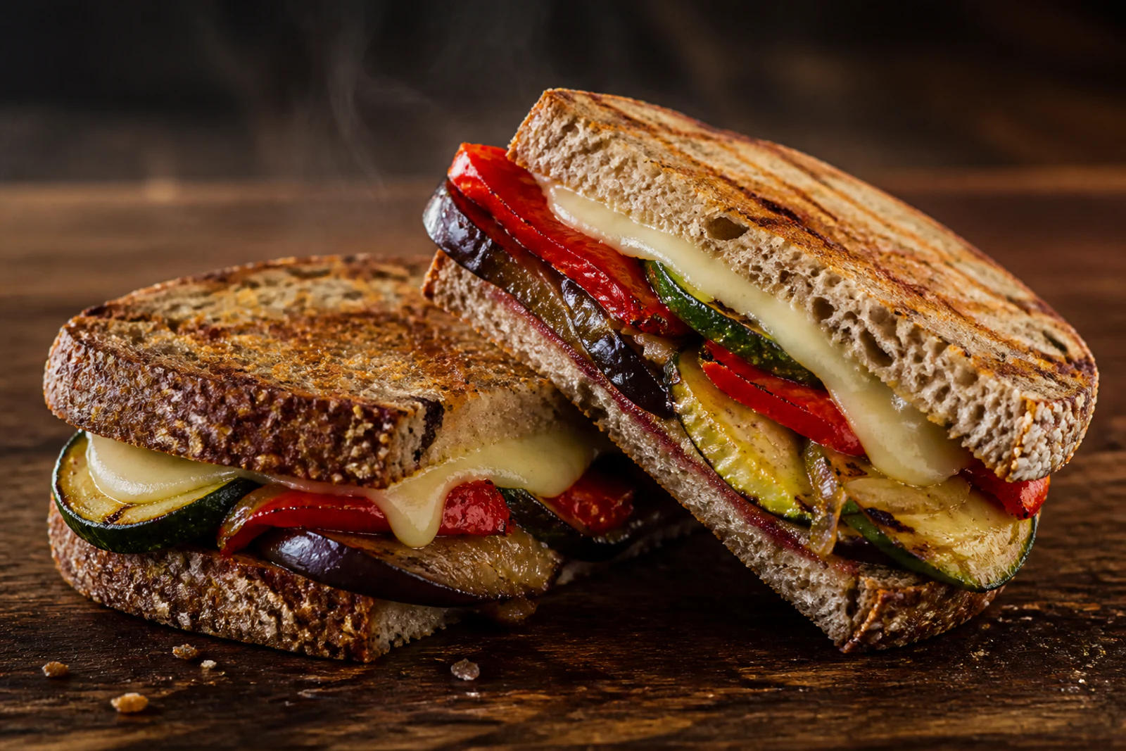 Grilled Vegetable & Havarti on Rye